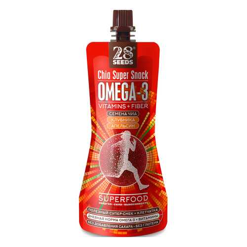 Напиток 28 Seeds Chia Super Snack клубника-апельсин, 150 г в Мария-Ра