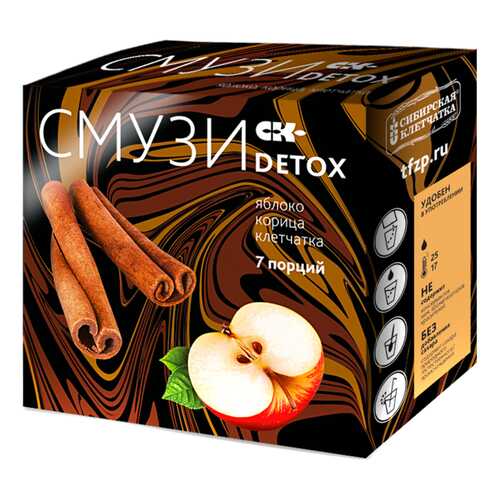 Смузи Сибирская клетчатка detox яблоко корица 84 г в Мария-Ра