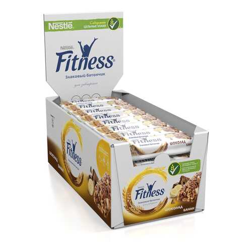 Батончик цельный злаковый Fitness шоколад банан 24 шт по 23.5 г в Мария-Ра