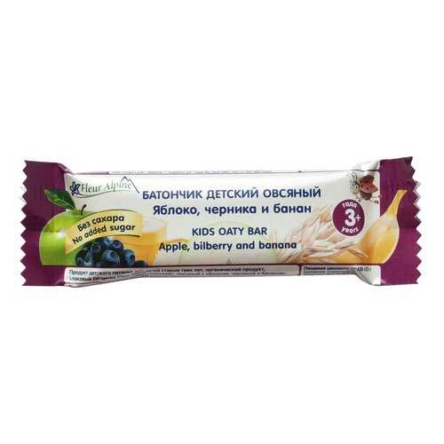 Батончик детский Fleur alpine овсяный с яблоком, черникой и бананом с 3-х лет 23 г в Мария-Ра
