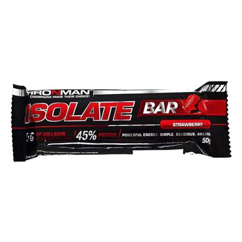 Батончик глазированный Ironman isolate bar клубника 45 г в Мария-Ра