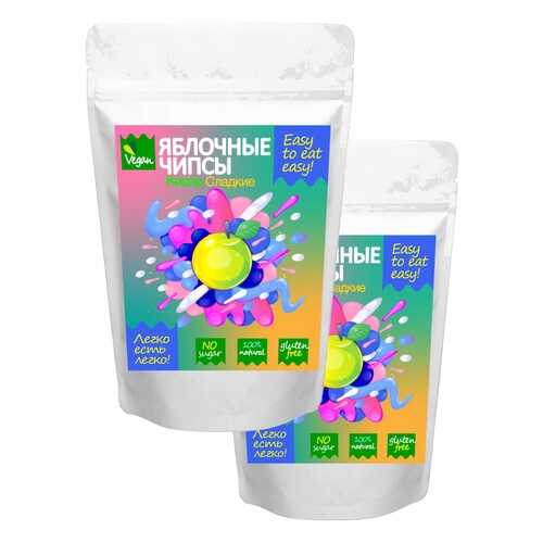 Чипсы фруктовые Easy to eat easy натуральные кисло-сладкие яблочные 2 шт 60 г в Мария-Ра