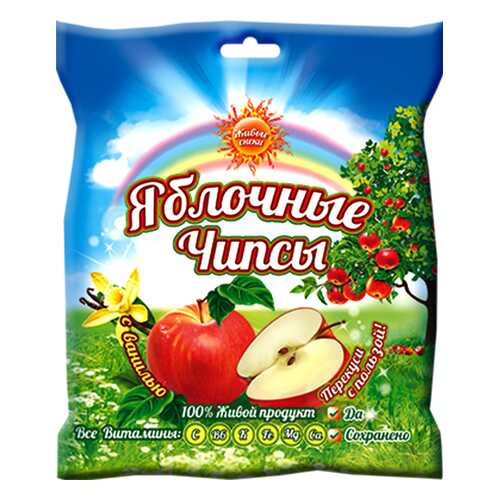 Чипсы Живые снеки яблочные с ванилью 25 г в Мария-Ра