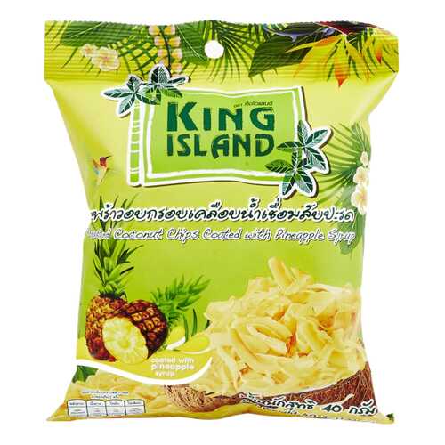 Кокосовые чипсы King Island с ананасом 40 г в Мария-Ра