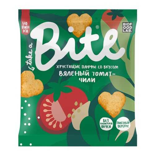 Мультизлаковые фигурки Take a Bite Паффы со вкусом Вяленый томат-чили, 30 гр в Мария-Ра