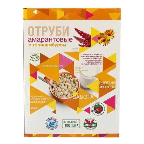 Отруби Di&Di амарантовые безглютеновые с топинамбуром 195 г в Мария-Ра