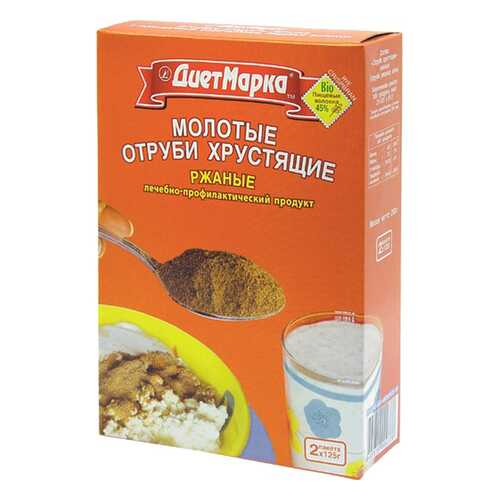 Отруби хрустящие ДиетМарка ржаные молотые 250 г в Мария-Ра
