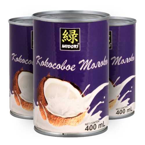 Кокосовое молоко MIDORI 18% 3х400 мл набор в Мария-Ра