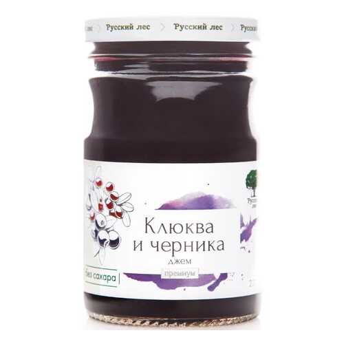 Джем Русский лес клюква и черника премиум 220 г в Мария-Ра