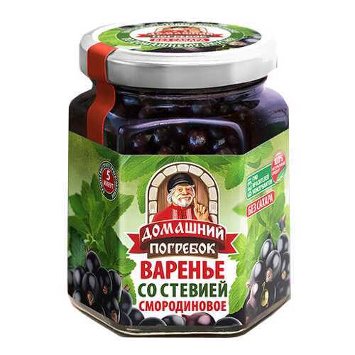 Варенье Домашний Погребок со стевией из смородины 200 г в Мария-Ра