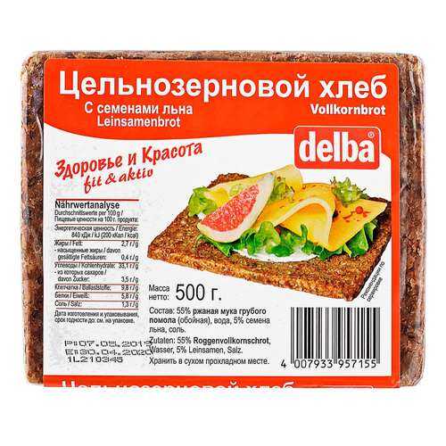 Фитнес-хлеб Delba с семенами льна, 500 гр. в Мария-Ра
