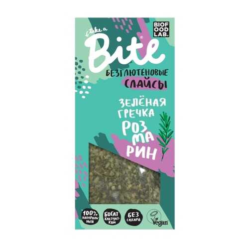 Хлебцы хрустящие Take a Bite слайсы из зеленой гречки с томатами и розмарином 100 г в Мария-Ра