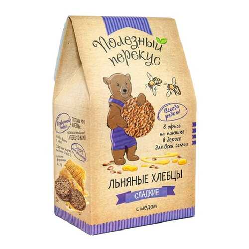 Хлебцы льняные Полезный перекус с медом 100 г в Мария-Ра