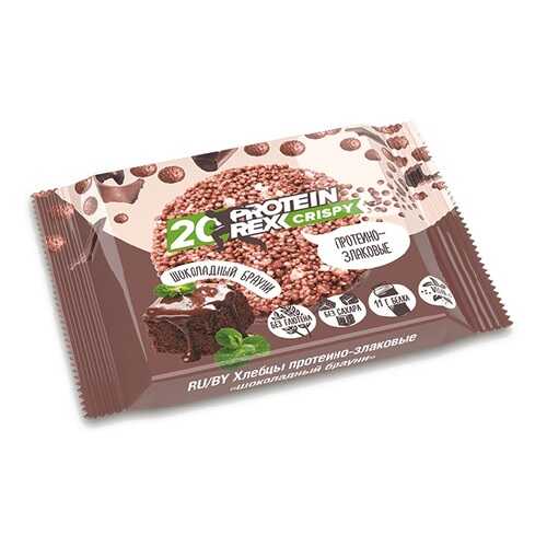 ProteinRex Протеино-злаковые хлебцы CRISPY 20% 55 г, 12 шт, вкус: шоколадный брауни в Мария-Ра