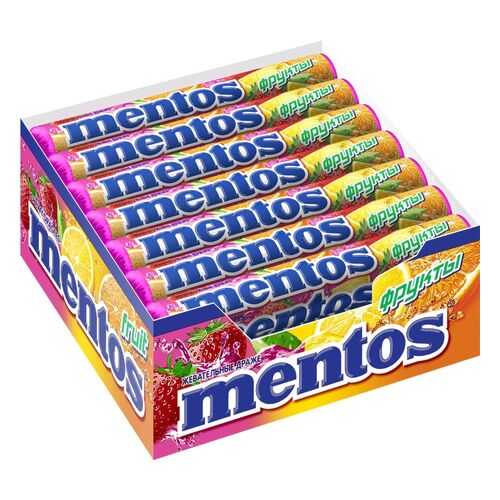 Драже Mentos фрукты жевательное 21*37 г в Мария-Ра