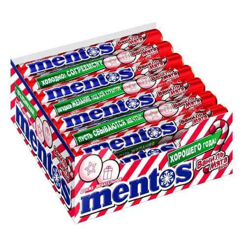 Драже Mentos ваниль, мята жевательное 21*37 г в Мария-Ра