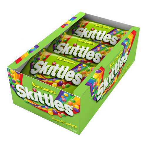 Драже Skittles кисломикс 38 г 12 штук в Мария-Ра