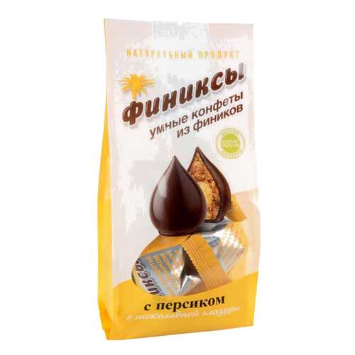 Конфеты из фиников Финиксы в шоколадной глазури с персиком 180 г в Мария-Ра