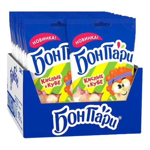 Суфле Бон Пари кислые в кубе со вкусом фруктов 15 шт по 65 г в Мария-Ра