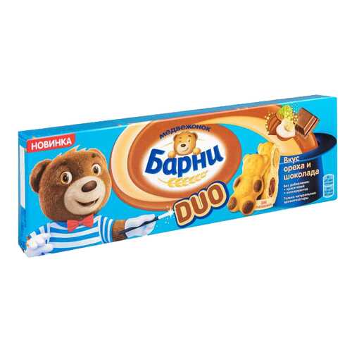 Пирожное бисквитное Барни duo вкус ореха и шоколада 150 г в Мария-Ра