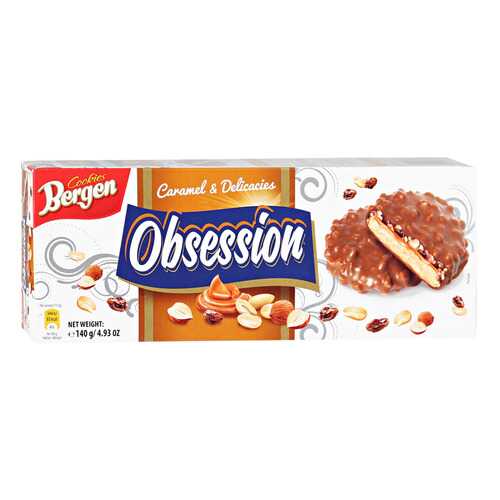 Печенье BERGEN Obsession Caramel 140г в Мария-Ра
