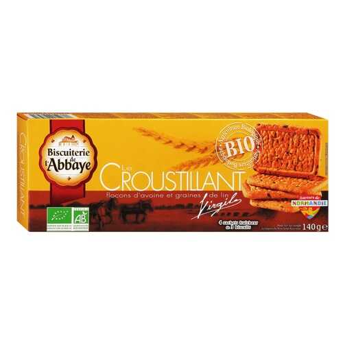 Печенье органическое Biscuiterie de l'Abbaye с овсяными хлопьями и семенами льна 140 г в Мария-Ра