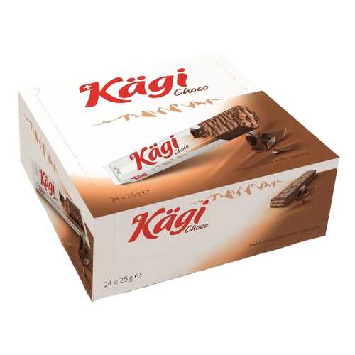 Вафли Kaegi Choco с шоколадным кремом в молочном шоколаде 24*25 г в Мария-Ра