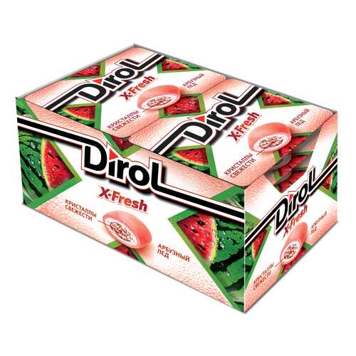 Жевательная резинка Dirol X-Fresh арбузный лед без сахара 12 пачек по 16 г в Мария-Ра