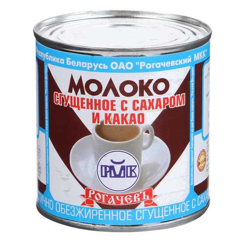 Молоко Рогачев сгущенное с сахаром и какао 380 г в Мария-Ра