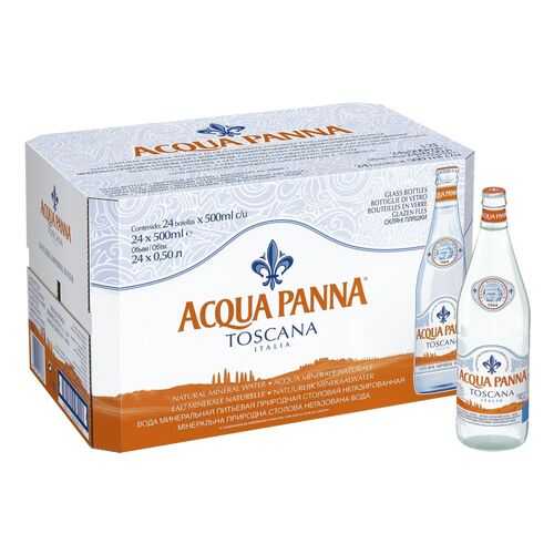 Минеральная вода Acqua Panna негазированная стекло 24 шт по 0.5 л в Мария-Ра